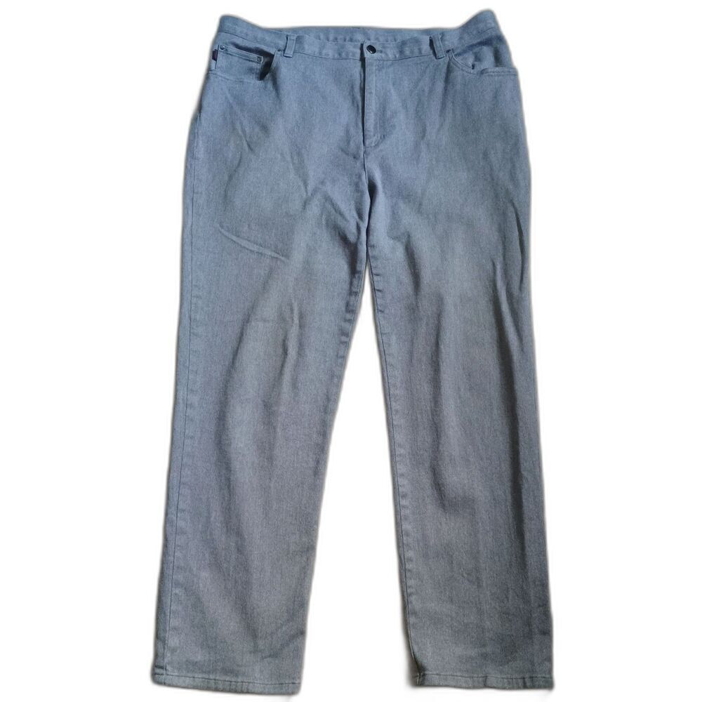 Ralph Lauren Jean Co Jeans Women 18W Stretch Straight Gray 40x29.5(actual) Vtg